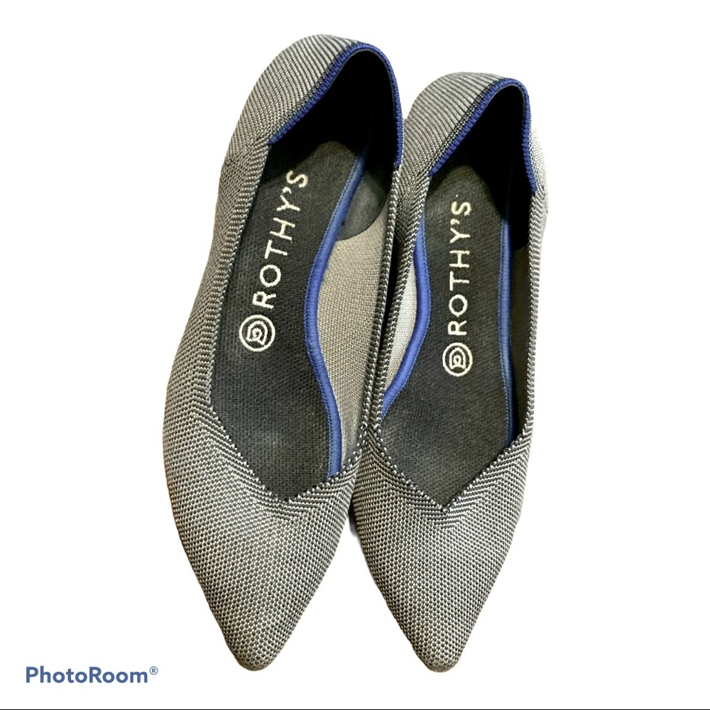 Rothy’s Pointed-Toe Flats | Cloud Grey Birdseye